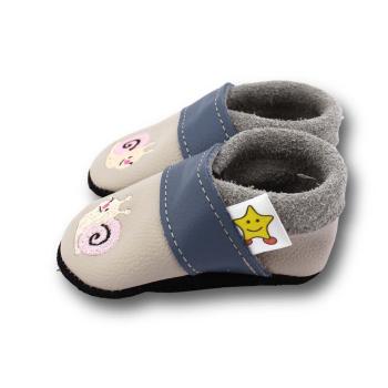 Lauflernschuhe Schnecke auf grau